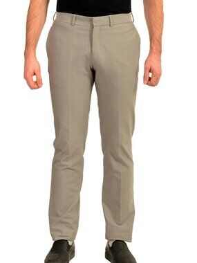 Malo Men's Gray Flat Front Dress Pants US 34 IT 50